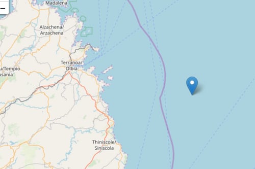 Terremoto, scossa di magnitudo 3.5 a largo di Olbia