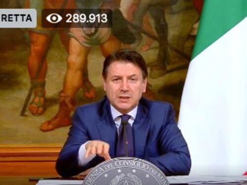 Coronavirus, Conte conferma il lockdown: chiusura sino al 3 maggio