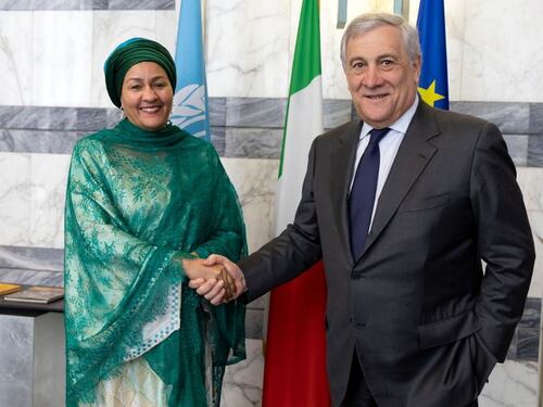Tajani incontra la vice segretaria Onu Mohammed e annuncia: a Roma il summit sui sistemi alimentari