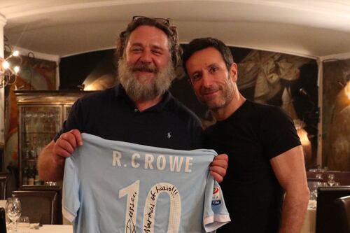 Giallo risolto, Russell Crowe è "Maximus" ma della Lazio