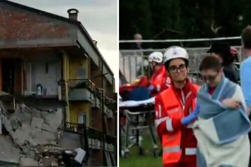 Milano, crolla una palazzina di due piani: tutti salvi. Quattro bambini estratti dalle macerie