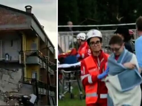 Milano, crolla una palazzina di due piani: tutti salvi. Quattro bambini estratti dalle macerie