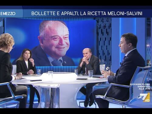 Otto e mezzo, Bocchino spegne le critiche di Bersani a Salvini: “Appalti? Tu hai votato…”
