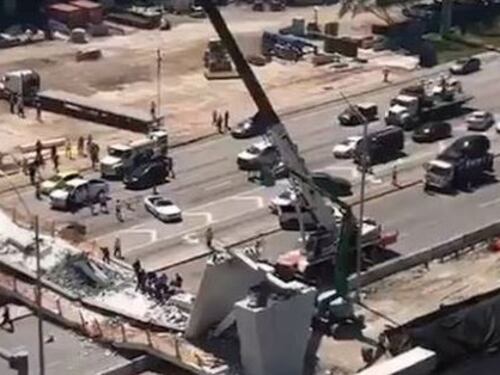 Usa, a Miami crolla ponte pedonale. Morti e feriti sotto le macerie