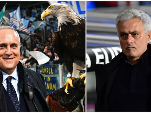 Lazio-Roma, scintille tra Mourinho e Lotito: "Che ti guardi?", "tu chi sei?"