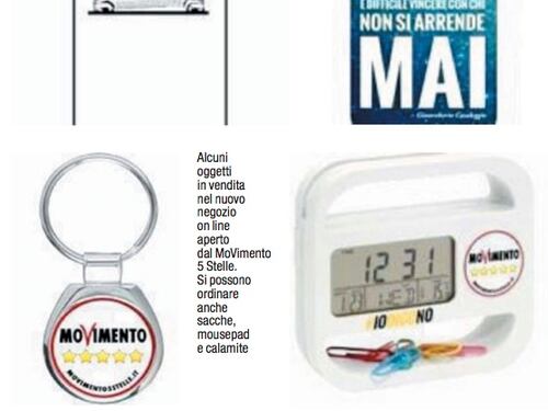 Magliette, orologi e portachiavi: Grillo fa cassa pure coi gadget