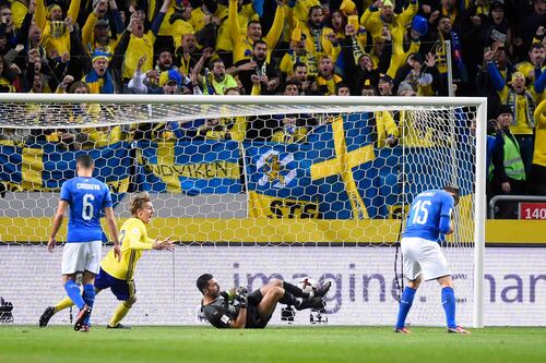 L'Italia perde 1-0 con la Svezia ed è a un passo dall'apocalisse
