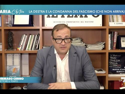 L’Aria che Tira, “devono dire grazie a Mussolini”. Da Cerno fucilata alla sinistra senza argomenti