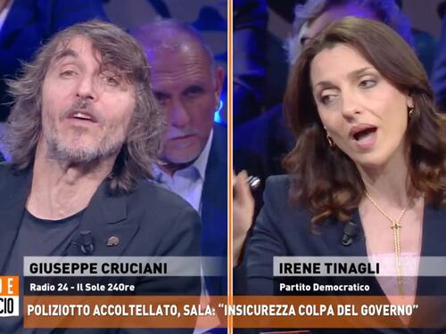 Dritto e rovescio, Cruciani travolge la dem Tinagli "Anche i migranti climatici"