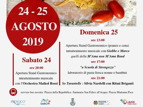 La storia di Cantalice in un piatto alla Sagra delle strengozze – 24/25 agosto