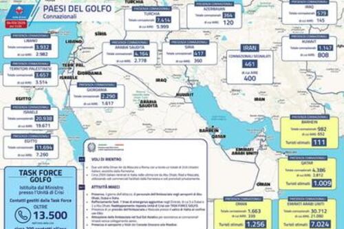 Farnesina, numeri degli italiani nel Golfo. Istituita una Task Force