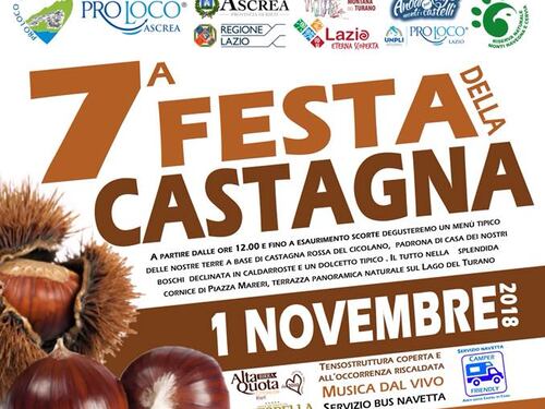 La castagna rossa del Cicolano vi dà il benvenuto alla festa di Ascrea