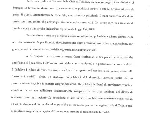 Ecco la lettera bluff di Orlando sui migranti