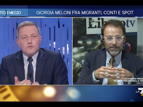 Otto e mezzo, Giannini vuole vietare la parola a Meloni: “Esselunga? Farsa e ridicolo”