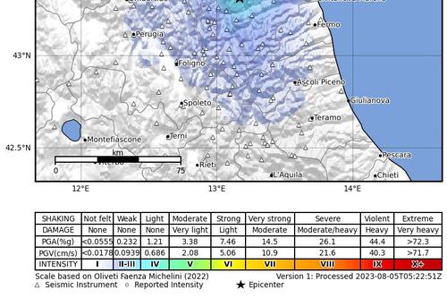 Terremoto Marche, scossa di magnitudo 3.4 vicino Macerata: paura all’alba