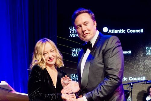 Global Citizen Award, Meloni premiata da Musk: "L'Occidente non ceda al declino"