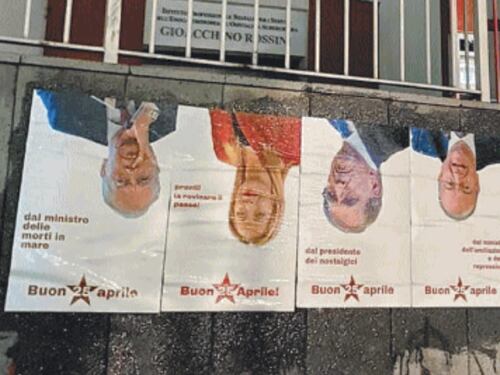 Sul 25 aprile la sinistra continua a soffiare sul fuoco: manifesti choc