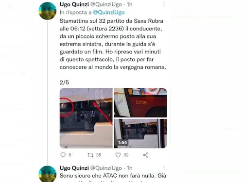 Guarda un film mentre guida l'autobus. Sospeso (anche dalla paga) autista dell'Atac