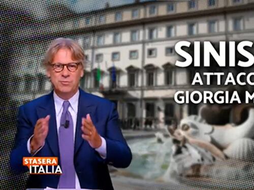 Stasera Italia, Porro smaschera la sinistra e la campagna anti-Meloni del Financial Times