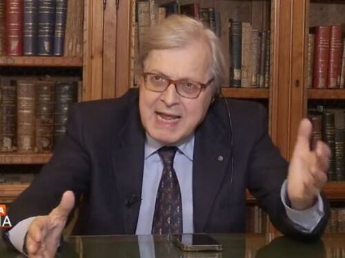 Stasera Italia, Vittorio Sgarbi appello a Papa Francesco: vada da Putin e Zelensky