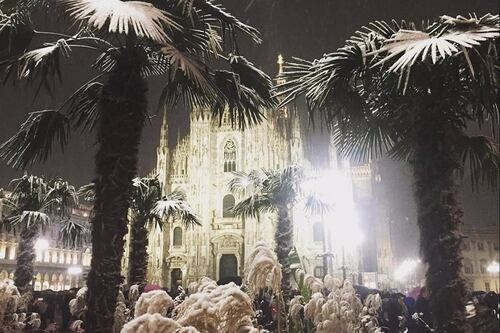 Al Nord arriva il maltempo. Neve a Milano e Torino, treni in tilt