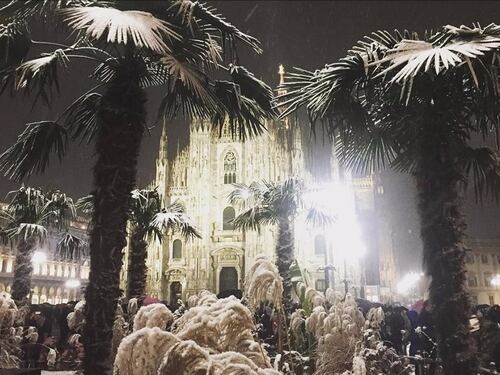 Al Nord arriva il maltempo. Neve a Milano e Torino, treni in tilt