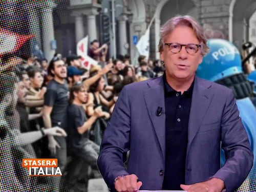 Stasera Italia, Porro travolge la protesta di Torino: non è accettabile