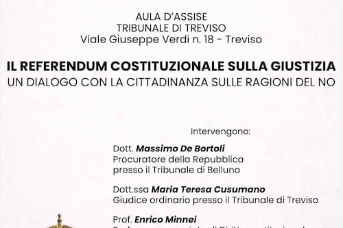 Referendum, se a Treviso il comizio per il No si fa in Tribunale
