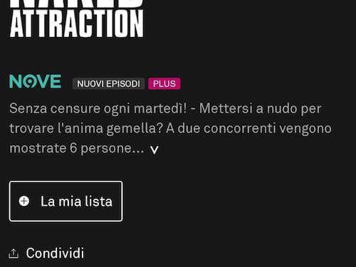 Attrazione fatale in Tv: ma i concorrenti sono completamente nudi