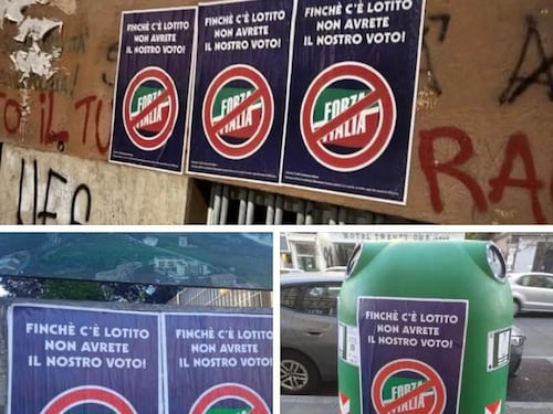 Lazio, nuovi manifesti anti-Lotito: "Finché c'è lui...". E Forza Italia risponde
