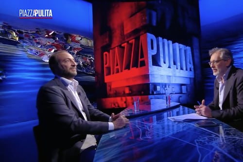 Piazzapulita, il sinistro siparietto tra Formigli e Fittipaldi per difendere Ranucci