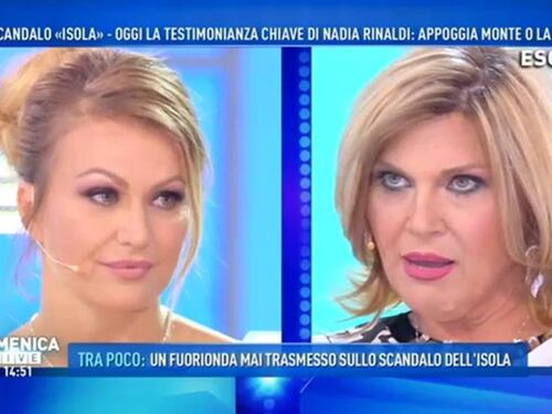 Droga all'Isola dei famosi, scontro tra Eva Henger e Nadia Rinaldi: "Tu sai", "No, Monte non ha fumato"