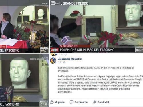 Show della Rai sulla tomba del Duce. L'ira della Mussolini: la pagheranno