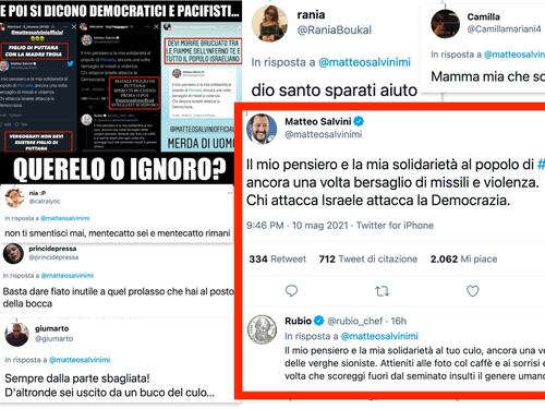 Insulti da querela a Matteo Salvini da parte di Chef Rubio per la solidarietà ad Israele