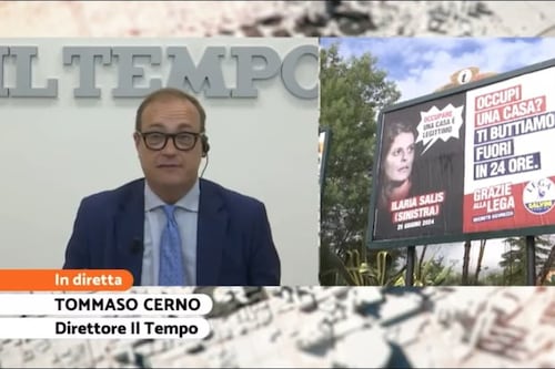 Occupazioni, Cerno al Tg4: "I manifesti della Lega rimossi? Censura solo a sinistra"