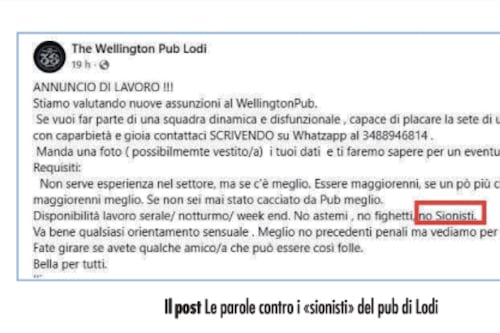 Lodi, locale assume tutti purché non siano “sionisti”. Poi scoppia la polemica e tentano il dietrofront
