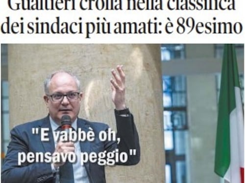 Il Tempo di Osho, la vignetta di oggi: Gualtieri crolla nella classifica dei sindaci (martedì 8 luglio)