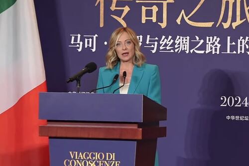 Meloni a Pechino inaugura la mostra su Marco Polo: "Tenere aperta la sua strada" (video)