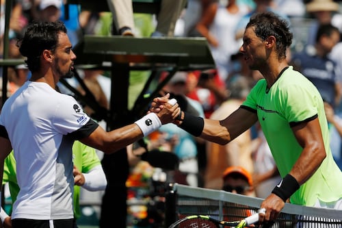 Sfuma il sogno di Fognini, a Miami passa Nadal