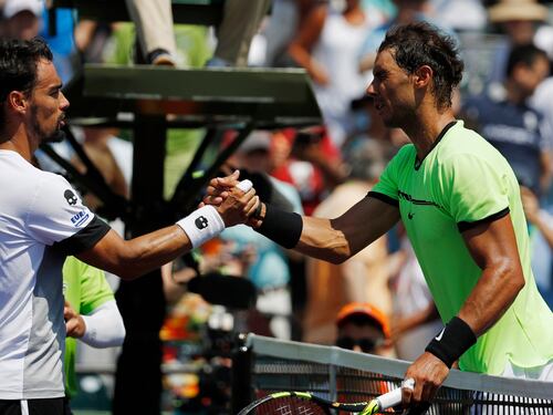 Sfuma il sogno di Fognini, a Miami passa Nadal