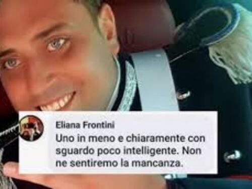 Carabiniere ucciso, confessa autore del post choc: è un familiare della prof