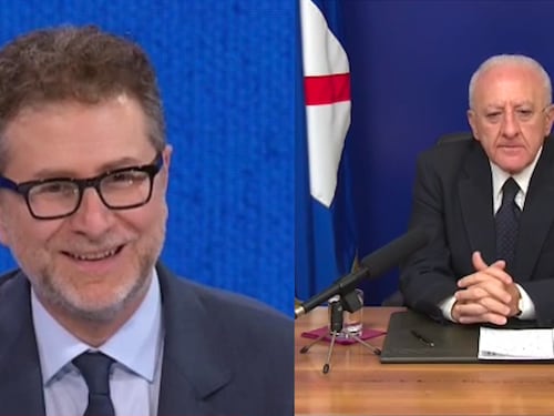 Vincenzo De Luca vuole la testa del giornalista Rai. Fabio Fazio non fa una piega
