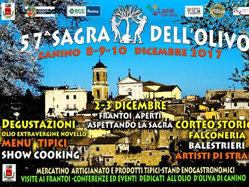 Con la Sagra dell’Olivo Canino (VT) celebra il suo prelibato “oro verde” – 2/10 dicembre