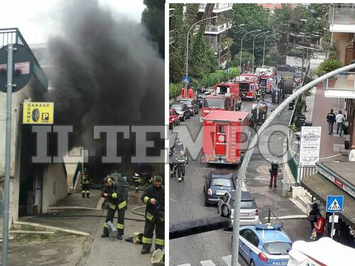 Incendio tra i palazzi in zona Cassia: fiamme altissime, ci sono feriti