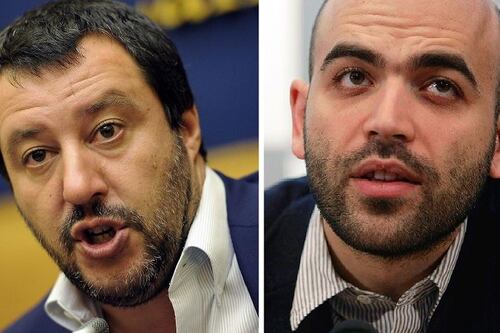 Salvini: "Togliere la scorta a Saviano". La replica: "Buffone"