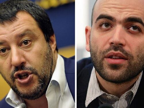 Salvini: "Togliere la scorta a Saviano". La replica: "Buffone"