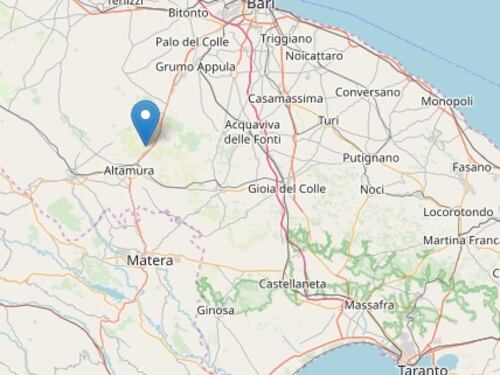 Scossa di magnitudo 3.5 vicino a Bari