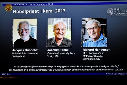 Il Nobel della Chimica ai padri della microscopia crioelettronica Dubochet, Frank e Henderson