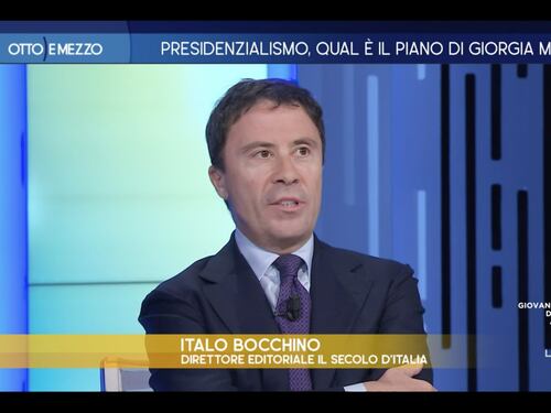Otto e mezzo, Bocchino zittisce Gruber e De Angelis: “Ragionamenti miopi su Meloni”