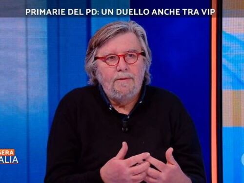 Stasera Italia, Piero Sansonetti contro le primarie: sono la fine del Pd